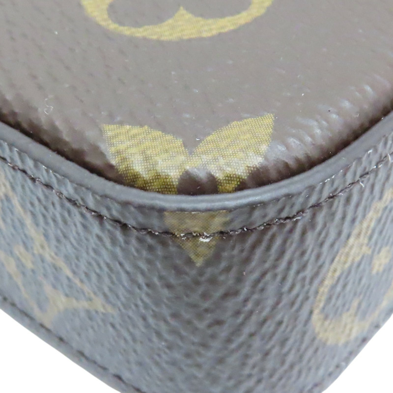 棕色 原花 帆布 3合1 牛皮 Felicie Pochette 肩背包 M81896-15