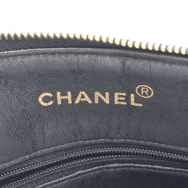 CHANEL Matelasse 鏈條托特包單肩包小牛皮皮革黑色二手 GHW 女士-3