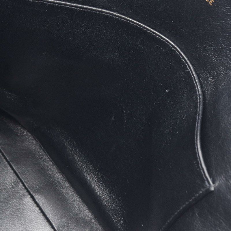 CHANEL Matelasse 鏈條托特包單肩包小牛皮皮革黑色二手 GHW 女士-8