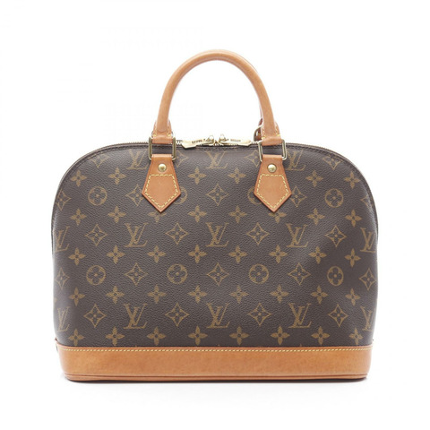 LOUIS VUITTON Alma PM Monogram 手提包 M51130 PVC 塗層帆布皮革棕色二手女士