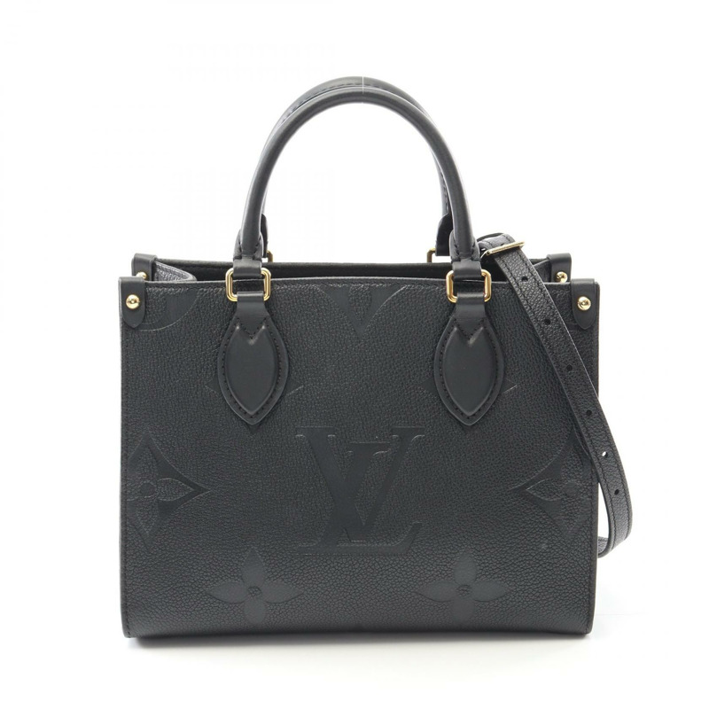 路易威登 OnTheGo PM 手提包 M45653 Monogram Empreinte 皮革黑色二手 LV-0