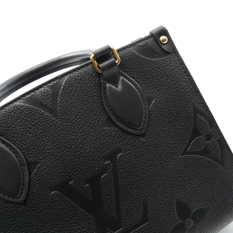 路易威登 OnTheGo PM 手提包 M45653 Monogram Empreinte 皮革黑色二手 LV-7