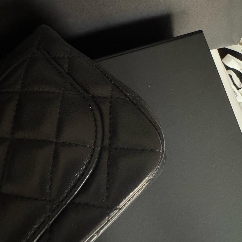 全新 25A香奈兒 Chanel 黑色 金球方胖 / 方胖 金球-14