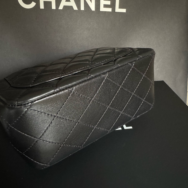 全新 25A香奈兒 Chanel 黑色 金球方胖 / 方胖 金球-15