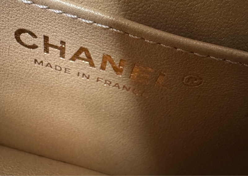 全新 25A香奈兒 Chanel 黑色 金球方胖 / 方胖 金球-29