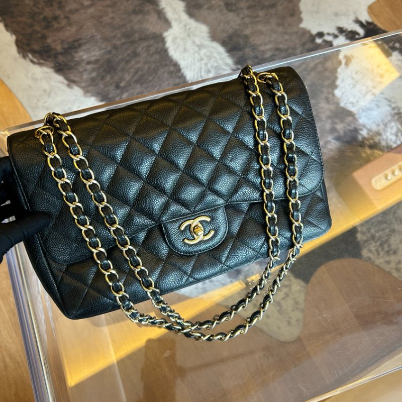 Chanel 香奈兒黑金魚子醬雙蓋CF-0