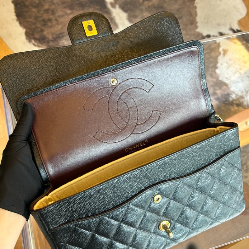 Chanel 香奈兒黑金魚子醬雙蓋CF-7