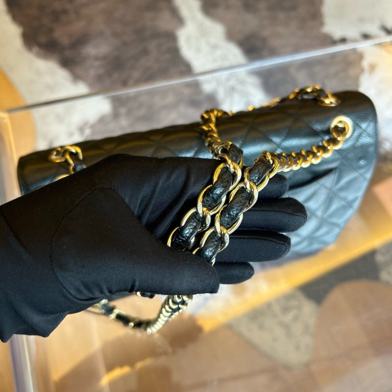 Chanel 香奈兒黑金魚子醬雙蓋CF-9