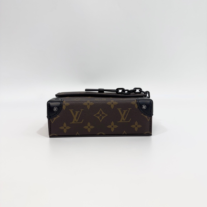 LV原花拚牛皮Steamer插釦斜背包M83613-5