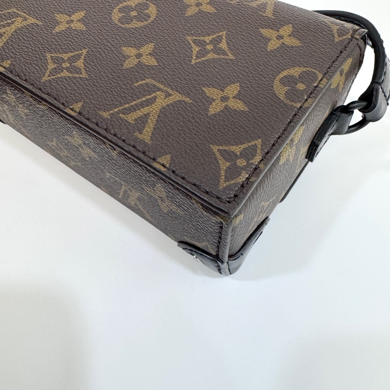 LV原花拚牛皮Steamer插釦斜背包M83613-11