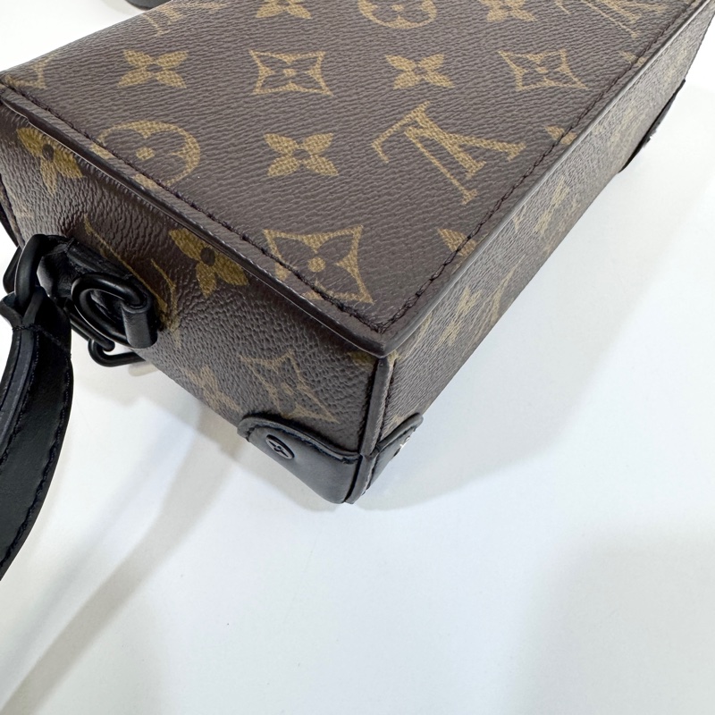 LV原花拚牛皮Steamer插釦斜背包M83613-12