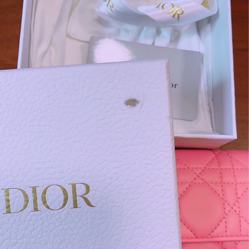 日本限定 Lady Dior Lotus 銀包 粉色-1
