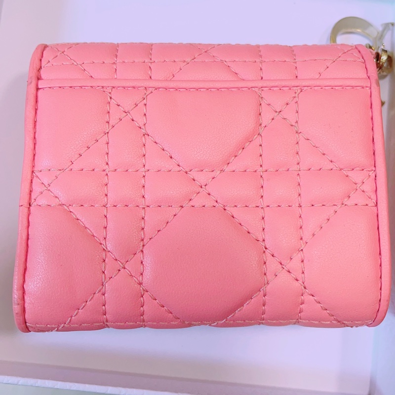 日本限定 Lady Dior Lotus 銀包 粉色-2