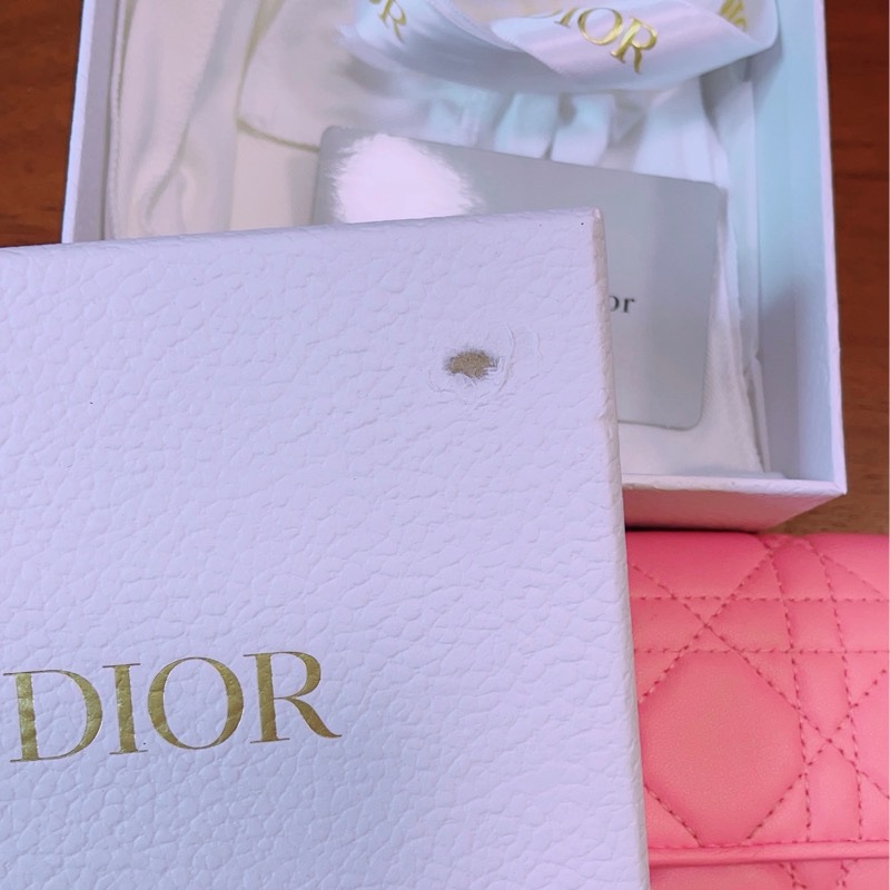 日本限定 Lady Dior Lotus 銀包 粉色-10