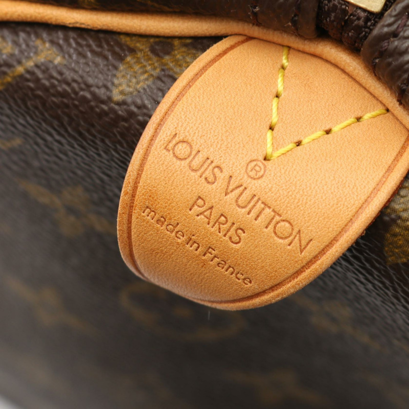 LOUIS VUITTON Speedy 35 手提包 M41524 Monogram 帆布皮革棕色二手女士-3
