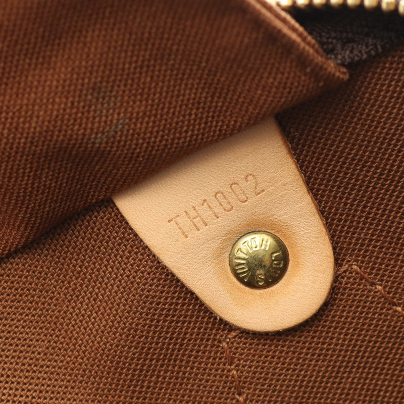 LOUIS VUITTON Speedy 35 手提包 M41524 Monogram 帆布皮革棕色二手女士-4