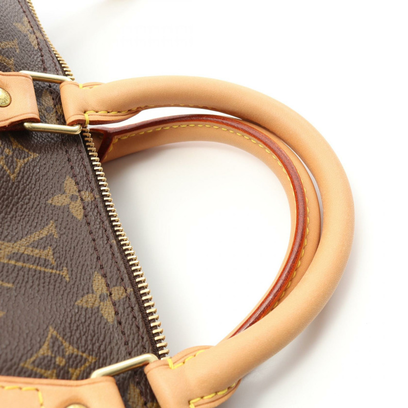 LOUIS VUITTON Speedy 35 手提包 M41524 Monogram 帆布皮革棕色二手女士-6
