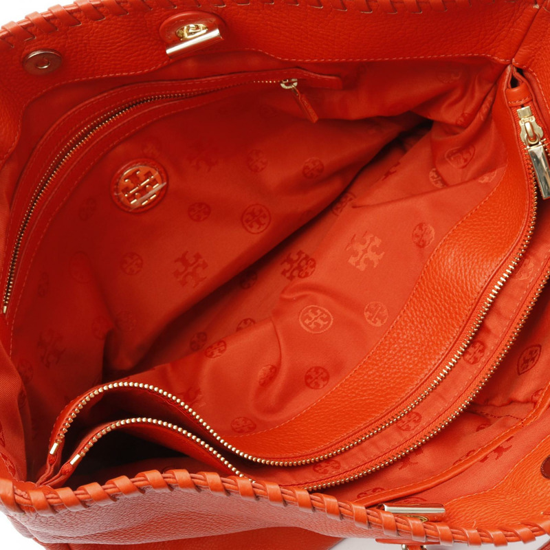 Tory Burch MARION SMALL E/W TOTE 手提包 皮革 紅色 二手 女士-2