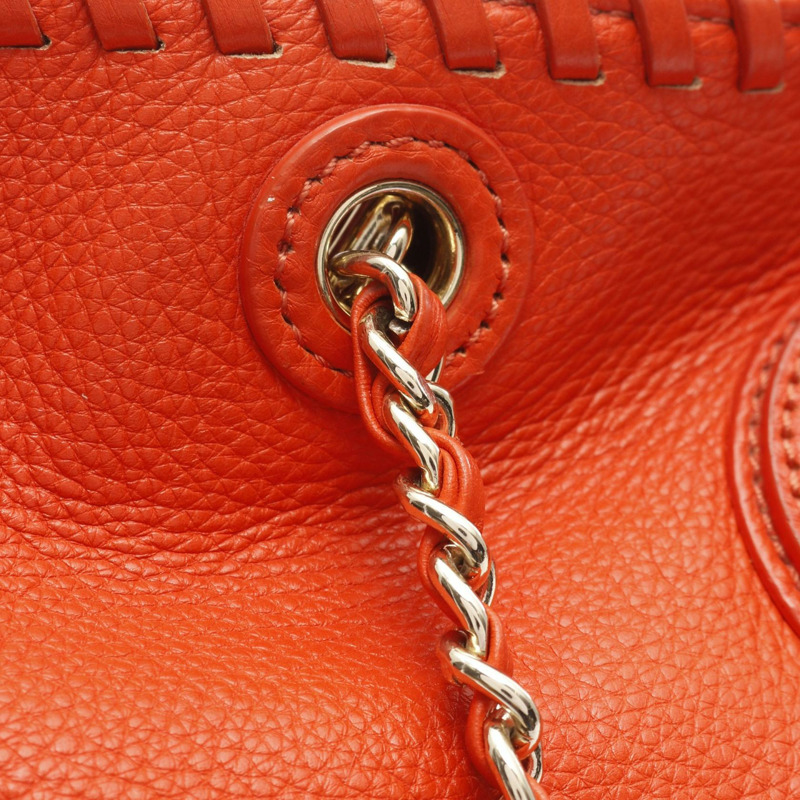 Tory Burch MARION SMALL E/W TOTE 手提包 皮革 紅色 二手 女士-6