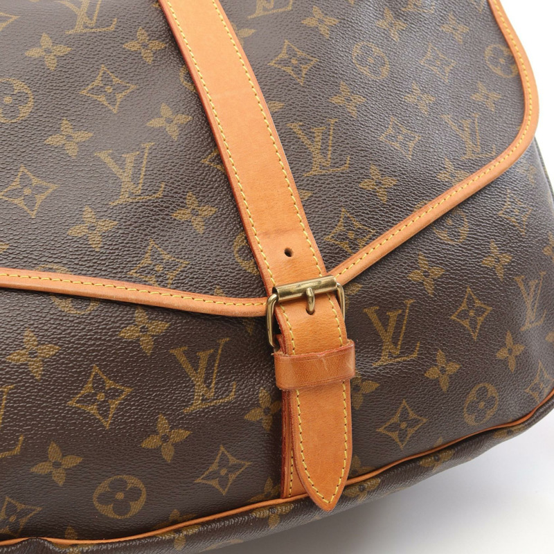 LOUIS VUITTON Samuel 35 斜背包 M42254 Monogram 帆布 二手 棕色-8