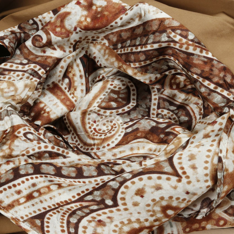 ETRO 瘋狂圖案剪裁外套 141-15095-8429 棉質米色卡其色二手女款-9