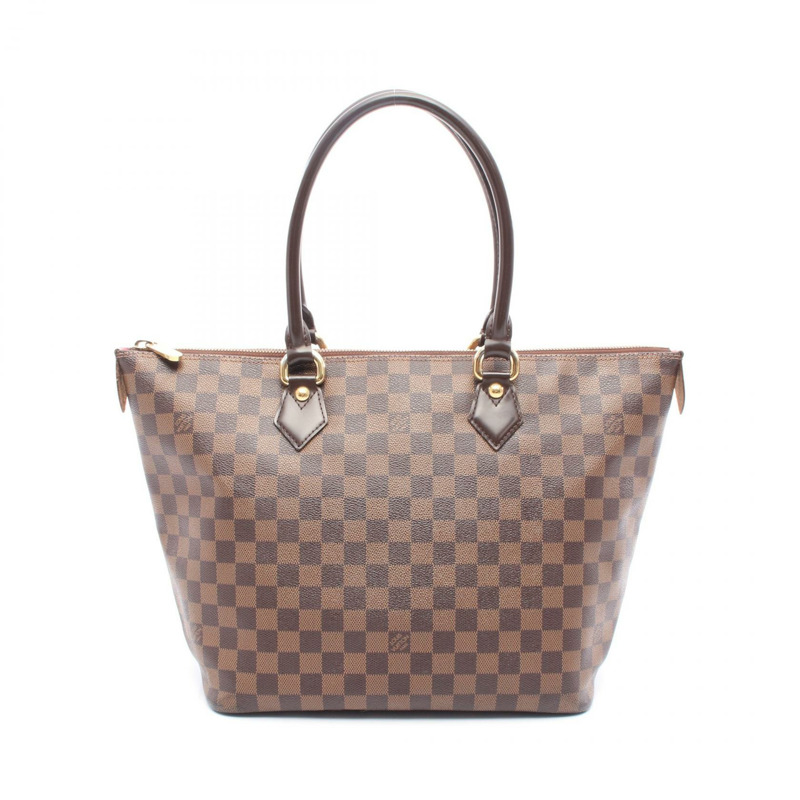 路易威登 SaleyaMM 手提包 N51182 Damier 帆布棕色 Ebene 二手女士 LV-0