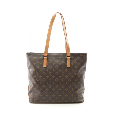 LOUIS VUITTON Kabamezo Monogram 手提包 M51151 PVC 塗層帆布皮革棕色二手女士
