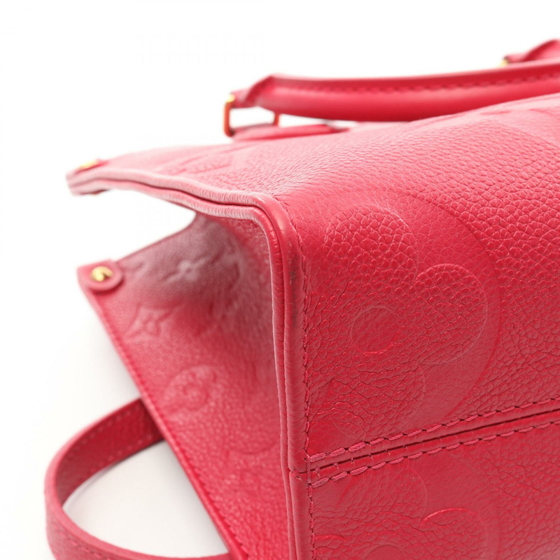 LOUIS VUITTON On-Go PM Monogram Emplant Freesia 托特包 M45660 皮革 粉紅色 粉紅色 二手 女士-7
