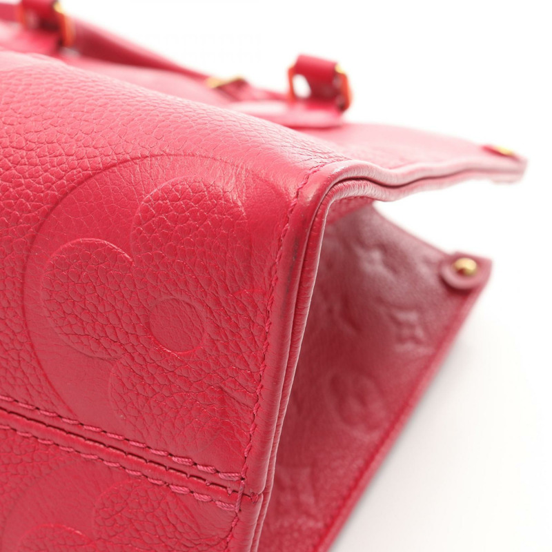 LOUIS VUITTON On-Go PM Monogram Emplant Freesia 托特包 M45660 皮革 粉紅色 粉紅色 二手 女士-8