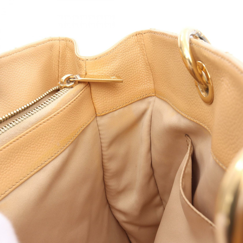 CHANEL Coco Mark Matelasse GST 鏈條單肩包 A50995 小牛皮 米色 GHW-7