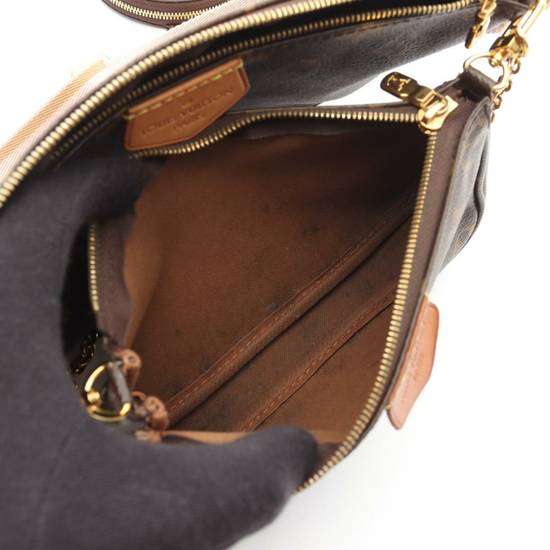 LOUIS VUITTON Multi Pochette Accessoires Monogram Rose Clair 肩背包 M44840 PVC 塗層帆布皮革棕色粉紅色-3
