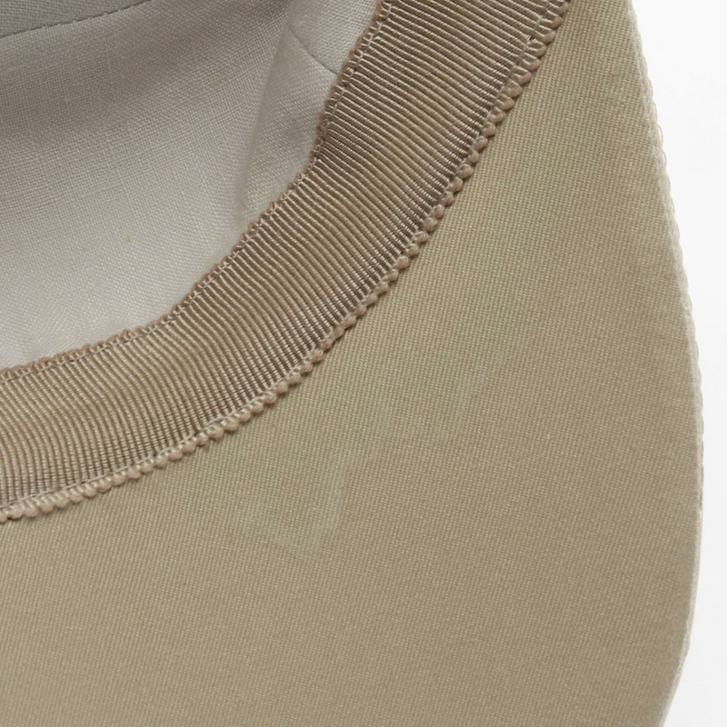 HERMES 帽子 棉質 米色 米色 二手 女士-5