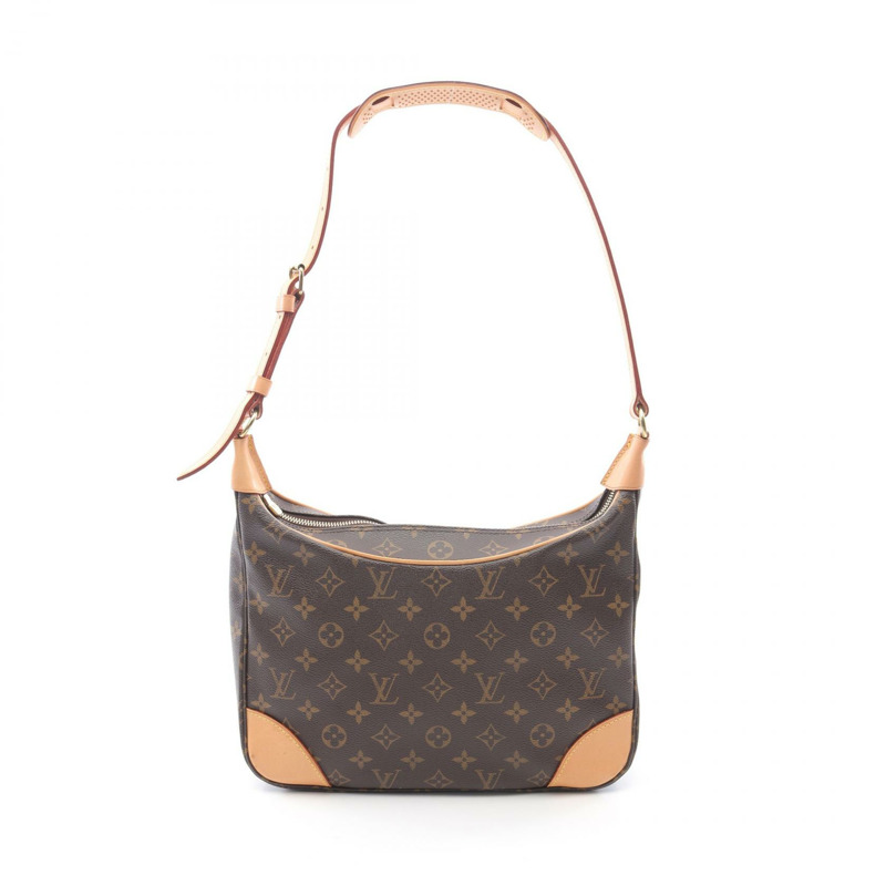 LOUIS VUITTON Boulogne PM Monogram 單肩包 M51265 PVC 塗層帆布皮革棕色二手女士-0