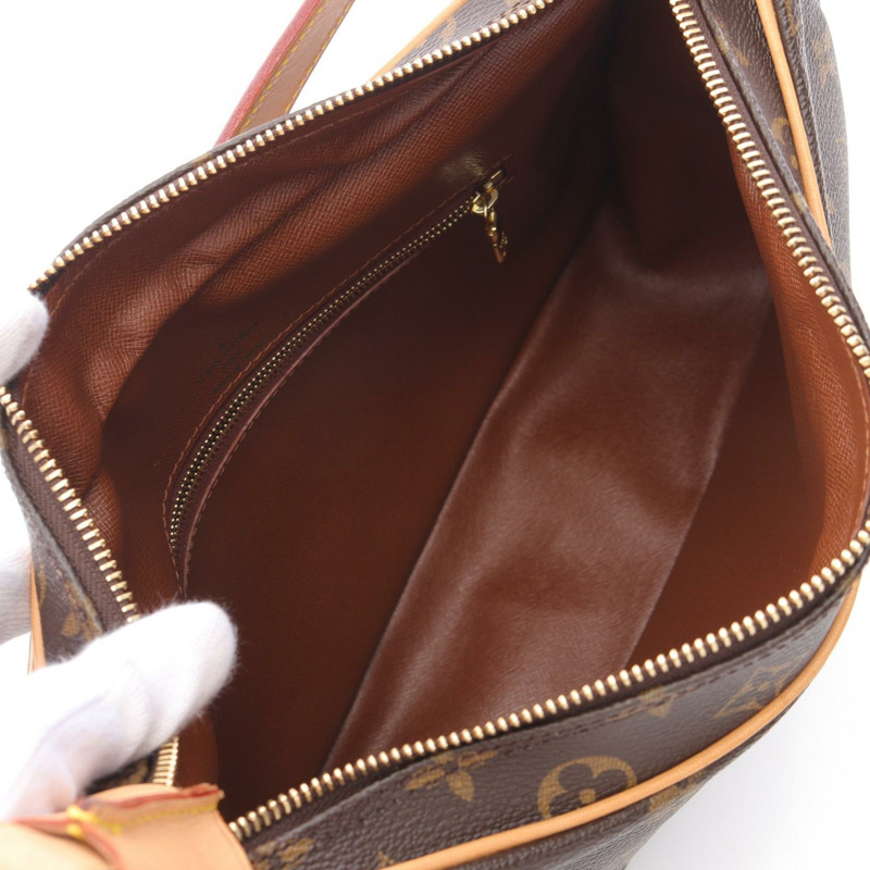 LOUIS VUITTON Boulogne PM Monogram 單肩包 M51265 PVC 塗層帆布皮革棕色二手女士-2