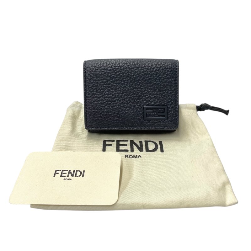 Fendi 芬迪 BAGUETTE PETIT 深藍色 短銀包-0