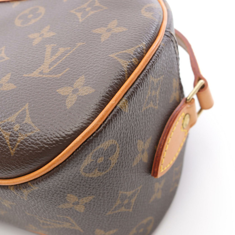 LOUIS VUITTON Blois Monogram 單肩包 M51221 PVC 塗層帆布皮革棕色二手女士包-5