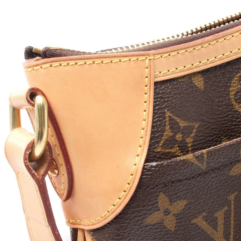 LOUIS VUITTON Odeon PM Monogram 單肩包 M56390 PVC 塗層帆布皮革棕色二手女士-7