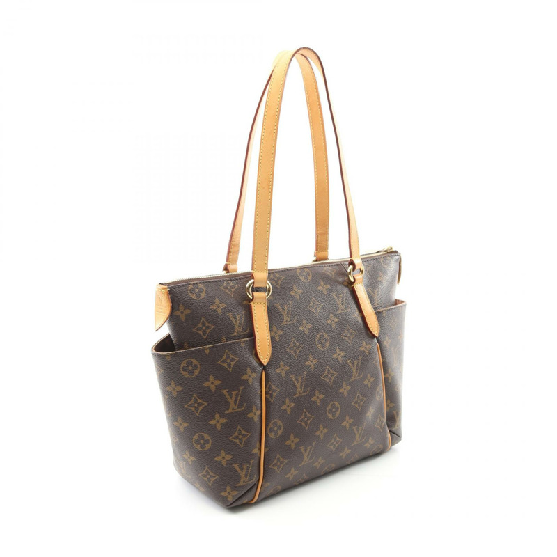 LOUIS VUITTON Totally PM Monogram 手提包 M56688 PVC 塗層帆布皮革棕色二手女士包-1