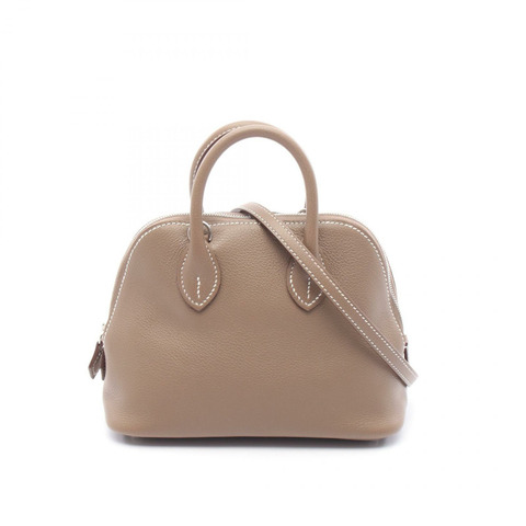 HERMES Bolide1923 迷你手提斜背包 K Evercolor 皮革 Etoupe Grey SHW