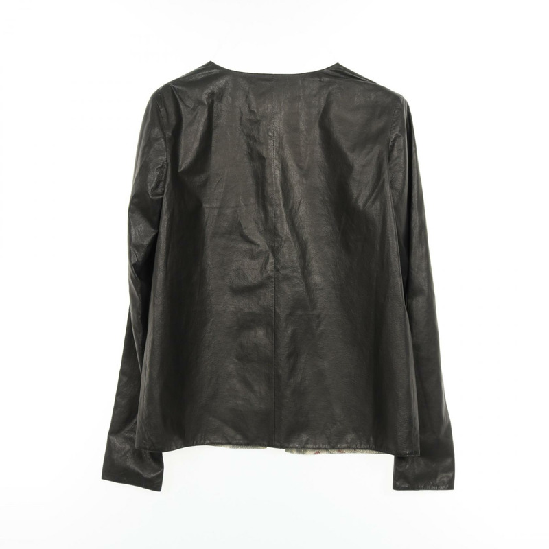 香奈兒黑色皮革無色外套 P50696W05613 二手女款-1