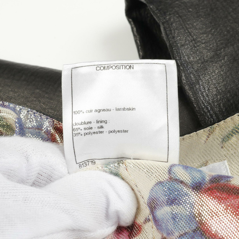 香奈兒黑色皮革無色外套 P50696W05613 二手女款-3