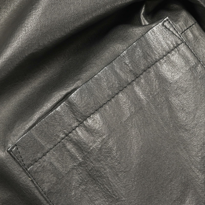 香奈兒黑色皮革無色外套 P50696W05613 二手女款-6