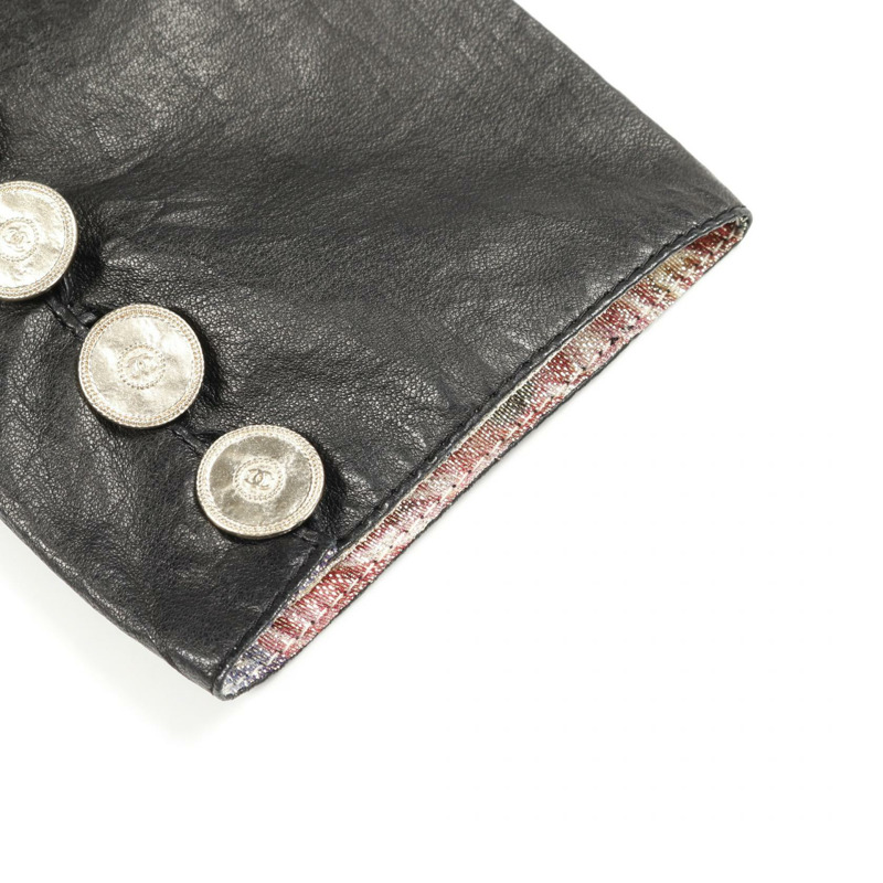 香奈兒黑色皮革無色外套 P50696W05613 二手女款-8