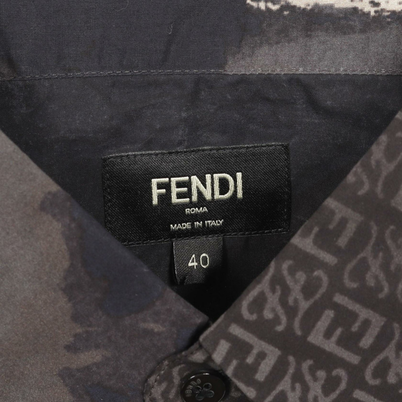 FENDI FF Karligraphy 其他上衣 FS1022A906 棉質 黑色 灰色 白色 二手男款-2