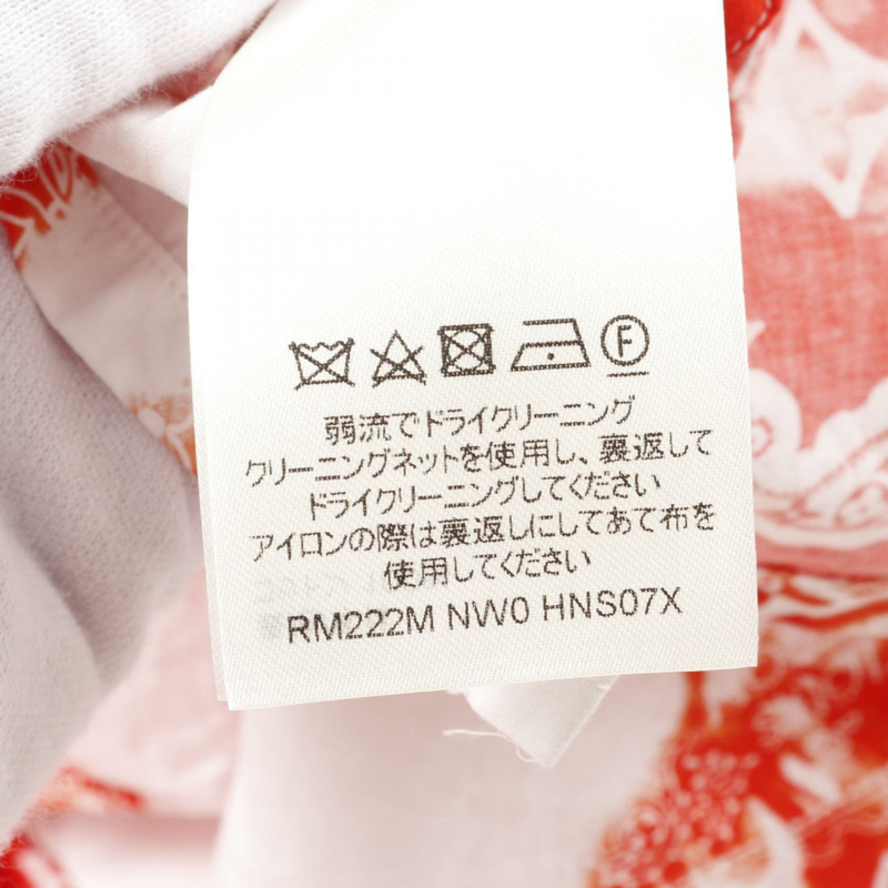 LOUIS VUITTON Monogram 頭巾 其他上衣 RM222MNWOHNS07X 棉 白色 橘色 橘色 二手 男款-5