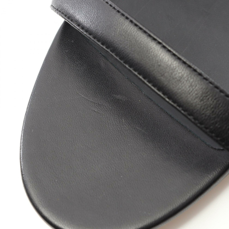 香奈兒 Camelia 平底涼鞋 G31793 漆皮黑色二手女款 38.5 CC-6