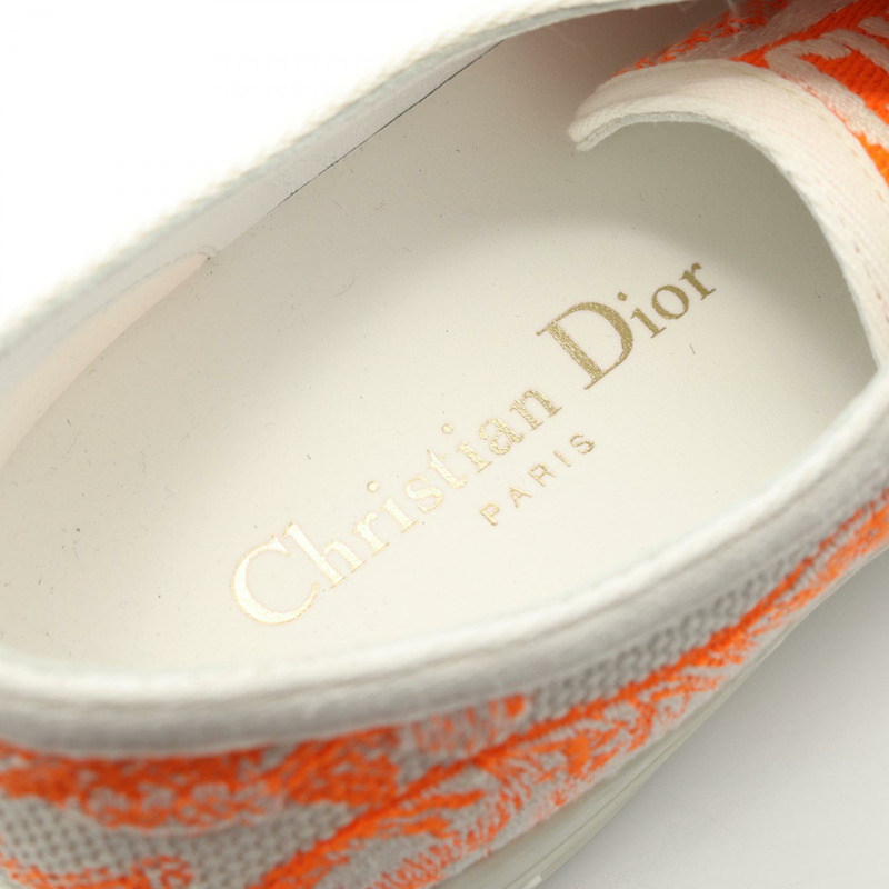 Christian Dior WALK'N'DIOR 運動鞋 #37 帆布 橘色 白色 二手-4