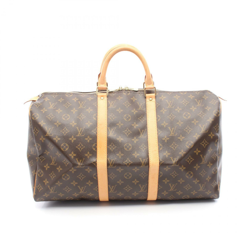 LOUIS VUITTON Keepall 50 旅行包 M41426 Monogram 帆布 棕色 二手 中性 LV-0