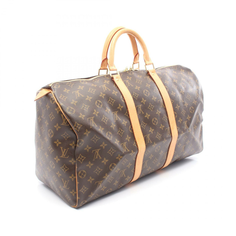 LOUIS VUITTON Keepall 50 旅行包 M41426 Monogram 帆布 棕色 二手 中性 LV-1