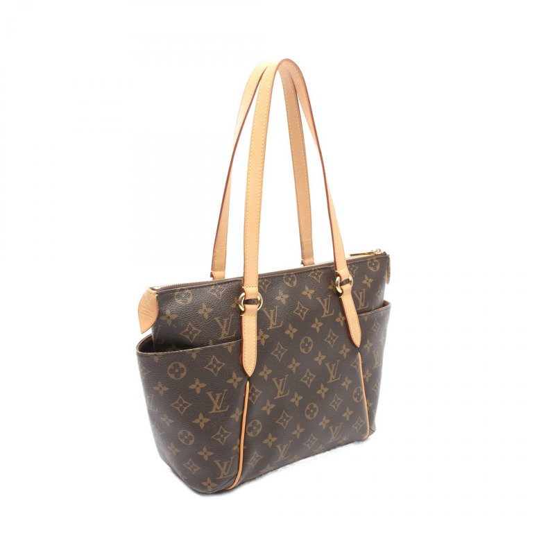 LOUIS VUITTON Totally PM Monogram 手提包 M56688 PVC 塗層帆布皮革棕色二手女士包-1